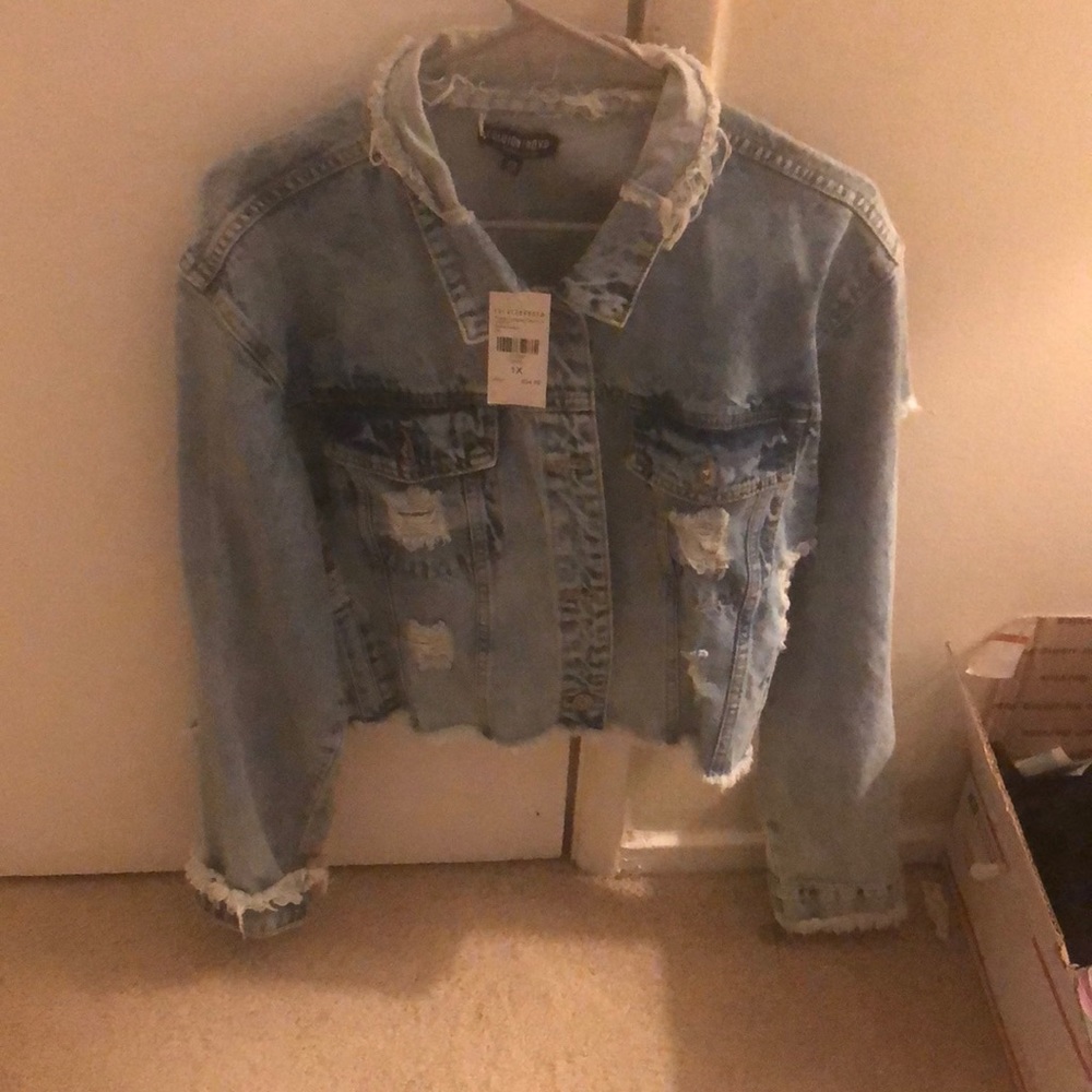 Blue crop Jean Jacket